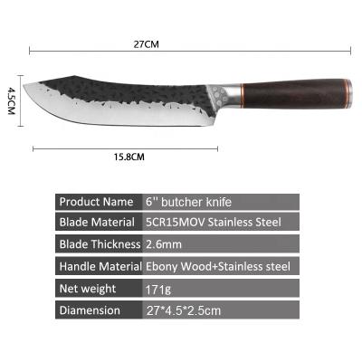 China Sustainable Japanese Chef Kitchen Knives Forged Boning Peeling Slicing Butcher Serbian Stainless Steel Slaughtering Knife for sale