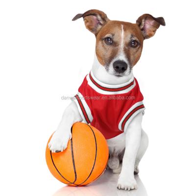 China Cheap Viable Fast Delivery Custom Made Mesh Basketball Collar Pet Apparel Dog Clothes for sale