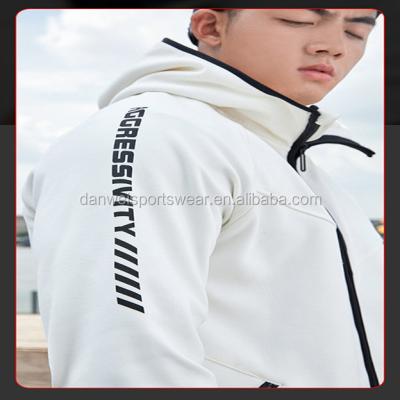 China 2020 Fashions Brand Anti-UV white custom brand zipper cotton sport softshell fleece jacket for sale