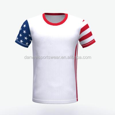 China Plain Color Polyester Quick Dry Mesh Sports 100% Short Sleeve Baseball Tee for sale