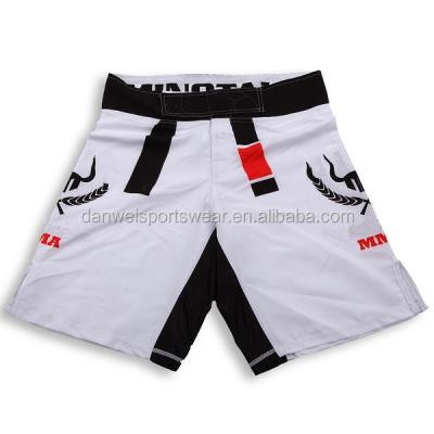 China 100% Polyester Custom Blank White Polyester Sublimated Free Design Muttahida Majlis-e-Amal Fight Shorts for sale