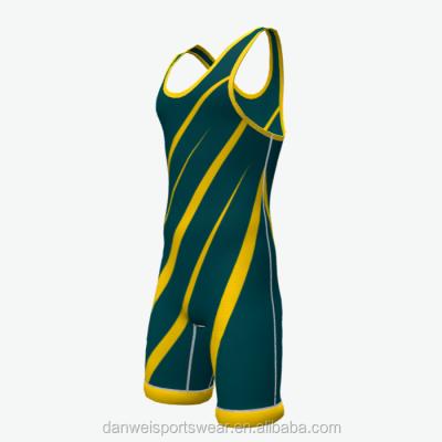 China Cheap wholesale custom polyester spandex singlet men striker wrestling sportswear for sale