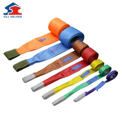 China Factory Delivery High Performance 1 Ton Strap Sling Lift Top Round Flat for sale