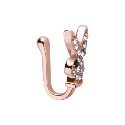 China Hot Sale GC220446 Cute Cute Faux Rabbit Nose Cuff Bunny Nose Cuff Body Ring For Women Zircon Piercing Jewelry for sale