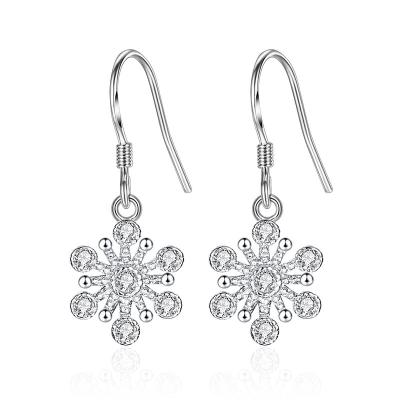 China GC220414 TRENDY Snowflake Earring For Christmas Snowflake With Zircon Gemstone Charms Jewelry For Christmas for sale