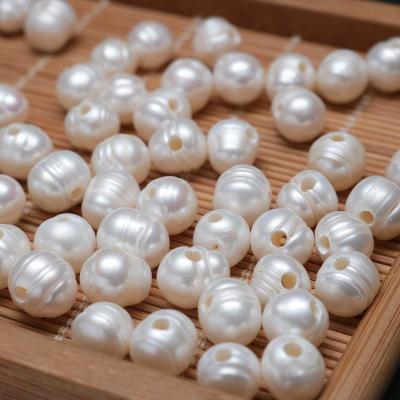 China Best Grade Price 9-10mm3A Pearl GC220110 Full Drilled Hole Loose Beads Natural Rice Freshwater Shape For DIY Jewelry Accessories for sale