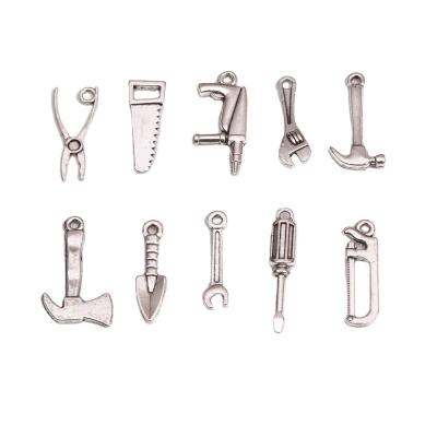 China CLASSIC Mixed Vintage PUNK BOHEMIA Tools GC220085 Pendants Charms For Jewelry Making & Crafting - Soft Tibetan Silver Bulk Charms DIY 10pcs/bag for sale