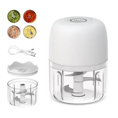 China Mini USB Stored Charging Electric Garlic Chopper Vegetable Chopper Kitchen Food Processor for sale