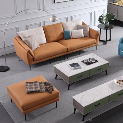 China Nordic high quality custom modular sofas 3 seaters modern fabric leathaire fabric living room sofa for sale