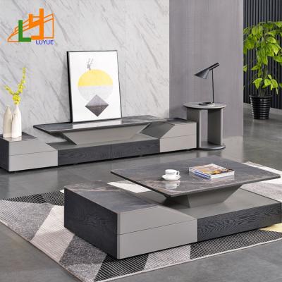 China (Other) (Other) Adjustable Free Design Living Rrom Furniture TV Units Single TV Stand Cabinet With Coffee Table for sale