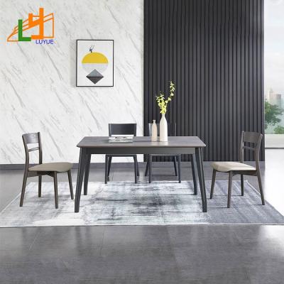 China (Other) Northern Europe adjustable household marble dining table adjustable dining table (Other) and chair rectangular dining table for sale