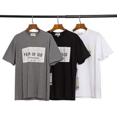 China Wholesale Streetwear Mens Oversized Tees Anti-Wrinkle Fear Of God Basics Tees T-Shirt for sale