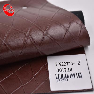 China Elastic Embossed Leather Goods PU Leather Products For Sofa for sale