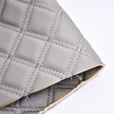 China Abrasion-Resistant Designs Free Sample Development Embroidery Vinyl Cloth Foam 5-6Cm Faux PVC Leather For Car Floor Mat Roll for sale