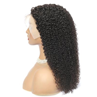 China Kinky Curly Youfa Curly Hair Wigs 150% Density 13x4 Lace Front Wig Raw Natural Color With Baby Hair Pre Plucked Wigs for sale