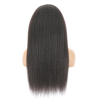 China Curly Straight Lace Front Wig Yaki 12A Yaki 4x4 Lace Closure Brazilian Virgin Hair Transparent Wig Wholesale Price for sale