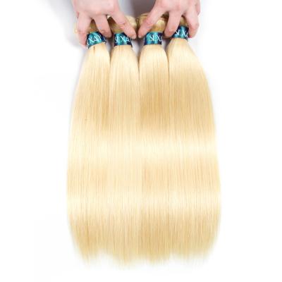 China Wholesale 10A Drawn Cuticle Wave Silky Straight Russian Virgin Hair 613 Bundles Blonde Human Hair Double Lined Raw Unprocessed 613 Hair Bundles Sellers for sale