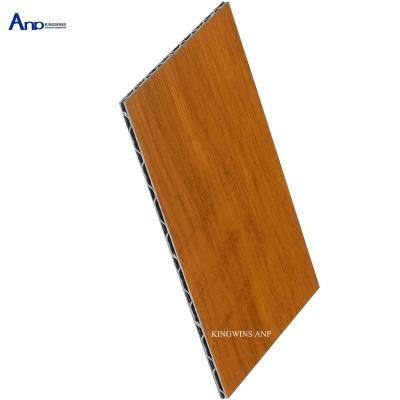 China Modern Customized Wood Color Aluminum Fireproof Gold Foil Plastic Composite Panel A2 for sale