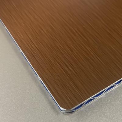 China Modern Wood Texture ACP Acm Double Sided Sheet / Board For Construction Finish Materials for sale