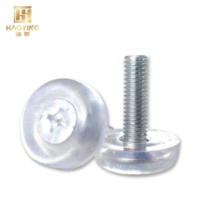 China Modern Transparent Hand Twist Bolts Adjust Table Leg Height Furniture Screw for sale