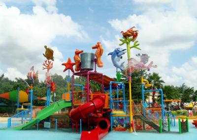 China Mini equipo interactivo de la piscina del parque del agua de la construcción del tobogán acuático de los carriles en venta