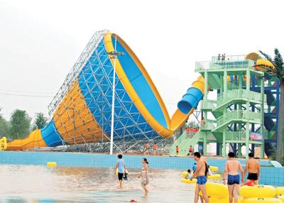 Chine glissière d'eau de tornade de taille de 14.2m, diapositive d'eau énorme de fibre de verre tunnel de 160 pi à vendre