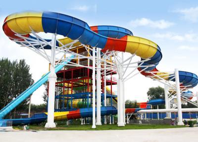 China Fiberglass Custom Water Slides , Huge Adult Fast Flowing Boomerang Water Slide for sale