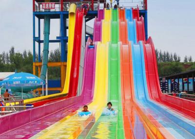 China Rainbow Color FRP Aqua Racer Water Slide Youth Adults Outdoor Waterslide for sale