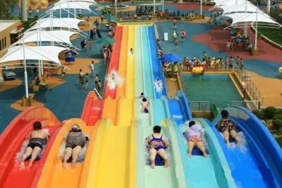 China Classic Adult Rainbow Race Water Park Slide / Water Sports Equipment for sale