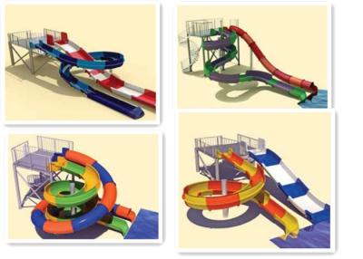 China Interactive Swimming Pool Water Slide Equipment Mix Color Steel Columns for sale