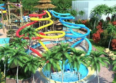 China Kids Aqua Play Equipment 6mm Amusement Park Water Slide for sale