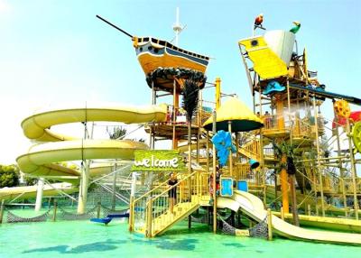 China OEM Antiultraviolet Aqua Playground Pirate Ship Slide voor Toevluchtpark Te koop