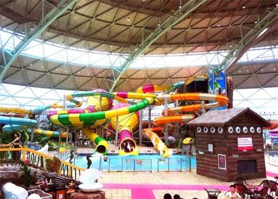 China Antifade commercial spiral water slide voor Binnen de Diaritten van de Toevluchtglasvezel Te koop