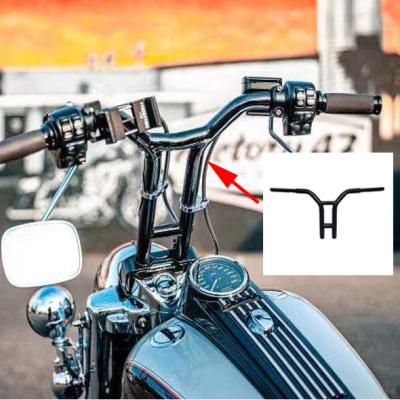 China Steel 32mm 12 14 Inch DS Bandit Raised T Handlebars Modified Sports Dana Soft Tail Black Custom Handlebars For Harley Davidson for sale