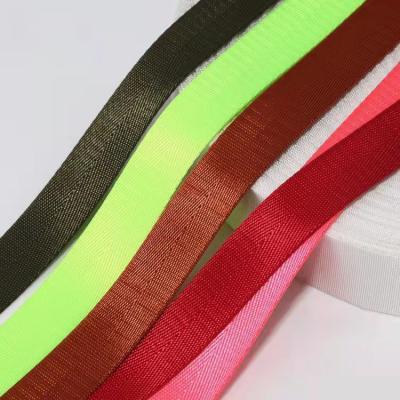 China Viable Logo Herringbone Seatbelt Elastic Webbing Custom Strap Nylon Webbing for sale