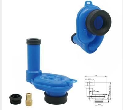 China HP101 PP Smell-resistant Material Blue Bathroom WC Bathroom Urinal Trap Connector for sale