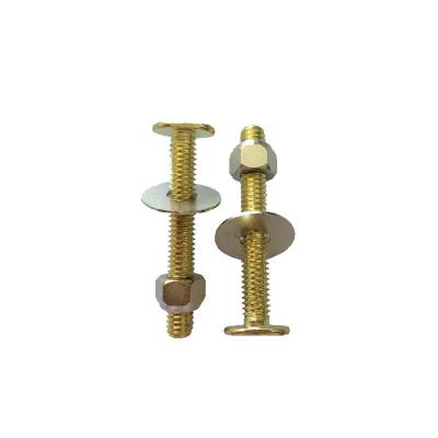 China HL109 Modern Toilet End Iron Copper Plating Screw Fixing Kit M8 Double Bowl To Floor Installation Screw Set for sale