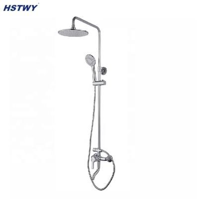 China With Sliding Bar Factory Direct Luxury Wall Mounted Sus 304 Stainless Steel Waterfall Bathroom Shower Set HQ11AR for sale