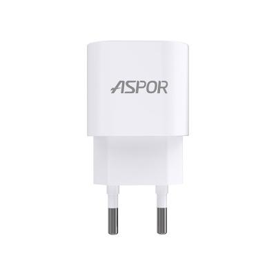 China EU PIN Factory Price Fast Selling ASPOR Mobile Phone Main One Home Charger 2.4 A QI Home Charger 1 USB Charge for sale