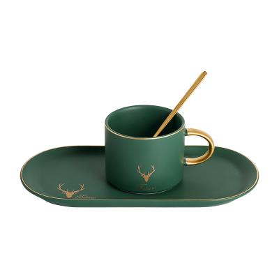 China AL Factory Nordic Coffee And Sustainable Tea Cups&saucers Set Drinkware Ceramic Tea Cup Sets for sale