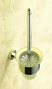 China Toilet brush holder 8407,brass,chrome ,glass for bathroom & fittings for sale