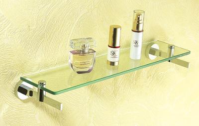 China Glass shelf 8410,brass,chrome, strengthen glass for bathroom & fittings for sale