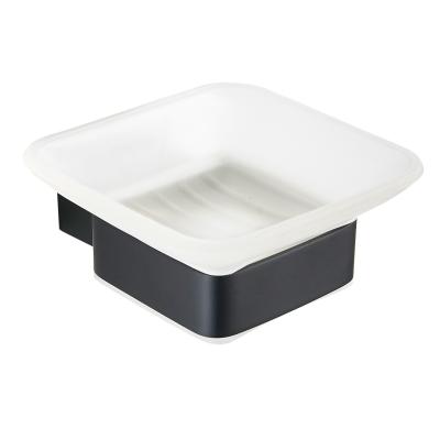 China Soap Dish88902-Square Black&Stainless steel 304&Hairline &glass & bathroom Accessories&kitchen,Sanitary Hardware for sale