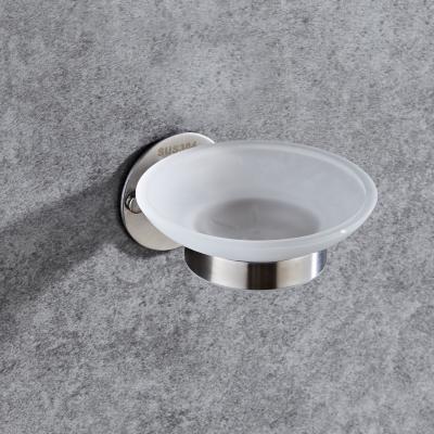 China Soap dish 83502- Round &stainless steel 304&Brush ,glass & Bathroom Accessories&kitchen,Sanitary Hardware for sale