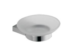 China Soap Dish 85302-Square &Brass+SS304,Frosted glass&Chrome color & Bathroom Accessory&fittings&Sanitary Hardware for sale