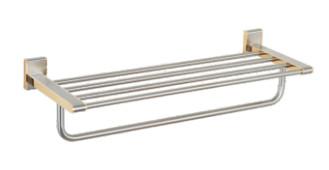 China Double Towel rack85211B-Square &Brass&Nickel Brush +Golden& Bathroom Accessory&fittings&Sanitary Hardware for sale