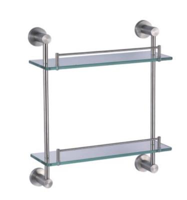 China Double Glass Shelf 83010B-Brush&Polish&Round &Stainless steel 304& Bathroom Accessories&kitchen,Sanitary Hardware for sale