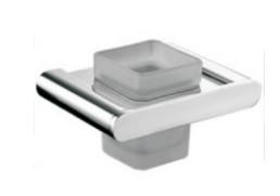 China Tumbler holder 85103-Square &Brass,frosted glass&Chrome color & Bathroom Accessory&fittings&Sanitary Hardware for sale