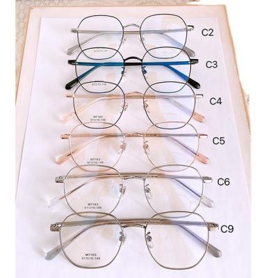 China Optical Glasses Classic Round Pure Titanium Glasses Optical Frames Wholesale Full Sight Glasses For Women for sale