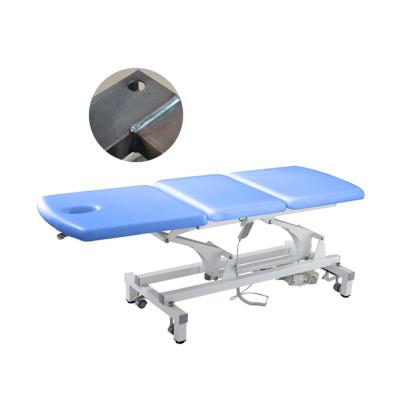 China Acrylic Electric Hospital Treatment Examination Table Two Motor Electric Massage Table With Headrest for sale